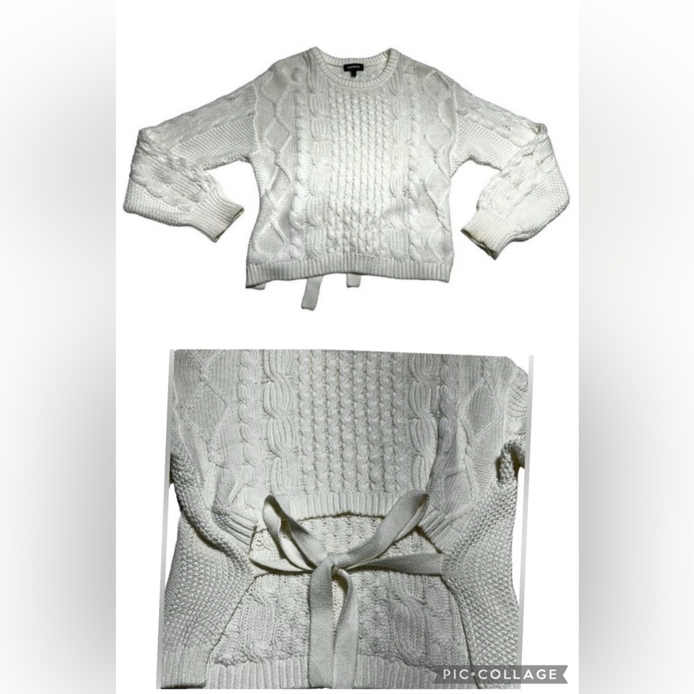 LIKE NEW Express Women’s Cable Knit Sweater - Sz Medium